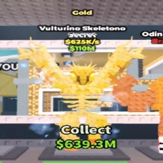 Gold Vulturino Skeletono