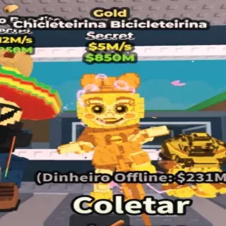 Gold Chicleteirina Bicicleteirina