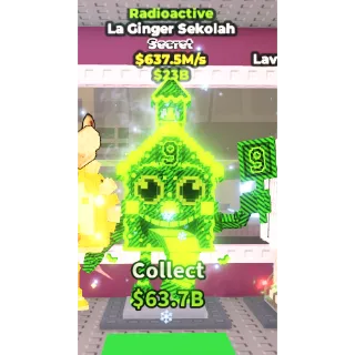 Radioactive La Ginger Sekolah + GOLD MONEY MONEY PUGGY+105M/S NUCLEARO DINOSSAURO 