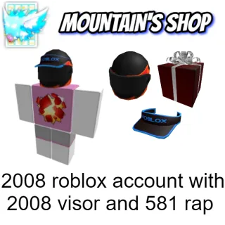 2008 roblox account w 2008 visor
