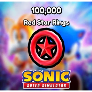 100,000 Red Star Rings - Sonic Speed Simulator