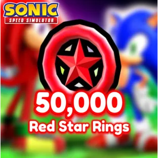 50,000 Red Star Rings - Sonic Speed Simulator