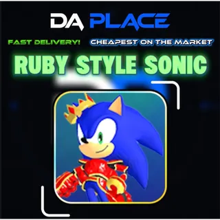 Limited Ruby Style Sonic - Sonic Speed Simulator