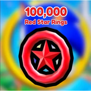 100,000 Red Star Rings - Sonic Speed Simulator