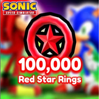 100,000 Red Star Rings - Sonic Speed Simulator