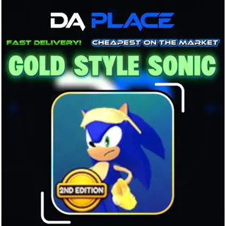 2nd Edition Gold Style Sonic - Sonic Speed Simulator