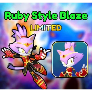 Ruby Style Blaze - Sonic Speed Simulator