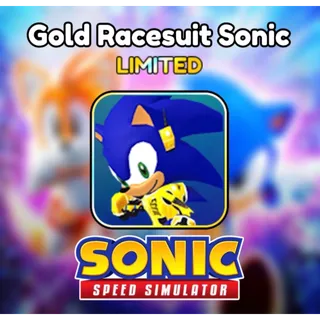 Limited Gold Racesuit Sonic - Sonic Speed Simulator