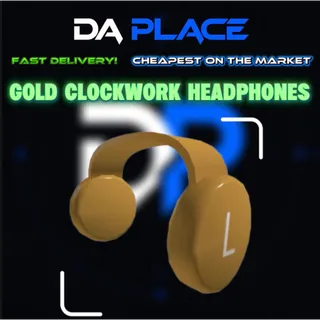 Golden Clockwork Headphones - Roblox Limiteds