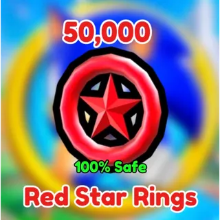 50,000 Red Star Rings - Sonic Speed Simulator
