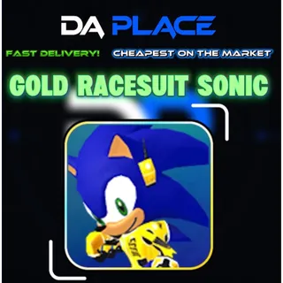 Limited Gold Racesuit Sonic - Sonic Speed Simulator