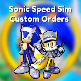 Sonic Speed Simulator Custom Orders