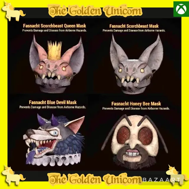 FASNACHT NEW MASK BUNDLE - Fallout 76 Game Item - Gameflip