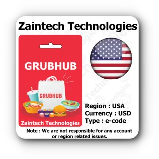 $7 GrubHub US Region Gift Card - (Delivery in 24 Hours)