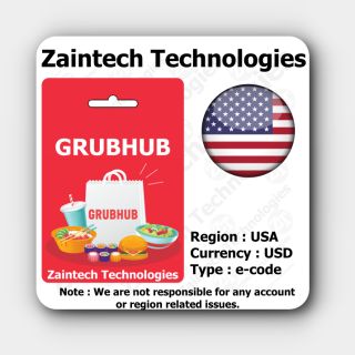 $8 GrubHub US Region Gift Card - (Delivery in 24 Hours)