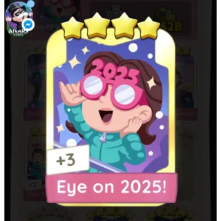 Monopoly Go Golden Blitz 4 ⭐ Sticker Card Eye on 2025Set 13