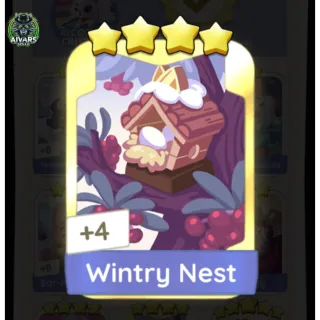 Monopoly Go Golden Blitz 4 ⭐ Sticker Card Wintry Nest Set 9