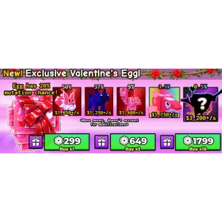 Catch and Tame Valentine egg x10