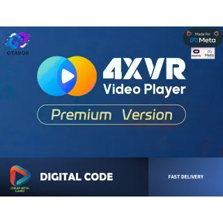 🎬 4XVR Video Player - Premium Version Add-on - Official Meta Quest Code - 4K/3D Clarity! 💎
