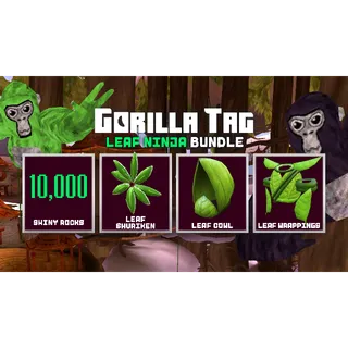 🥷 GORILLA TAG - Leaf Ninja Pack - Official Meta Quest Code - Shiny Rocks & Exclusive Gear! 🍃
