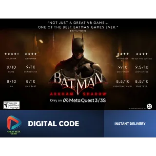  🦇 Batman: Arkham Shadow VR - Official Meta Quest Code - Become The Knight! 💥