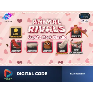 💘 ANIMAL RIVALS - Cupid's Mark Bundle - Official Meta Quest Code - 5,000 Coins + Skins! 🏹
