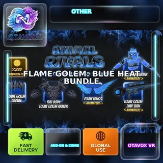ANIMAL RIVALS: FLAME GOLEM: BLUE HEAT BUNDLE - Official Code