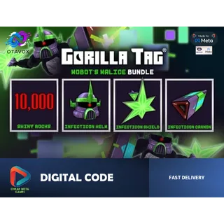 🦍 GORILLA TAG - Mobot's Malice Pack - Official Meta Quest Code - 10k Shiny Rocks + Gear! 💎