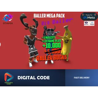 🏀 BIG BALLERS '26 - Baller Mega Pack - Official Meta Quest Code - 10k Bucks + Rare Mascots! 🔥