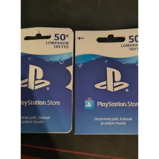 2 x 50 € EUR PlayStation Store