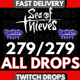 Sea Of Thieves - All 279/279 Items (310K Gold) –Obsidian, Phoenix, Omen, Hunters, Ews/R, Rms, Rsd ＆ MORE! Twitch Drops 