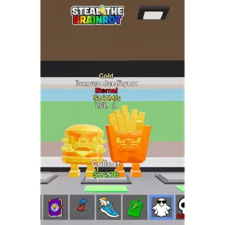 FORTNITE STEAL THE BRAINROT BURGURO DAN FRYURO GOLD