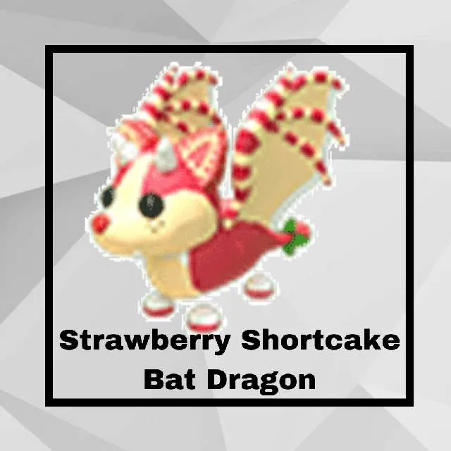 FR Strawberry Shortcake Bat Dragon - Adopt Me Game Item - Gameflip