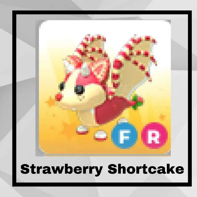 FR Strawberry Shortcake Bat Dragon - Adopt Me Game Item - Gameflip