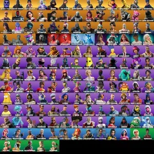 (161 Skins) OG Skull Trooper + Black Knight + Galaxy + Ikonik + The Reaper + OG Save The World
