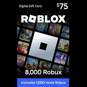 $75 Roblox = 8,000 Robux