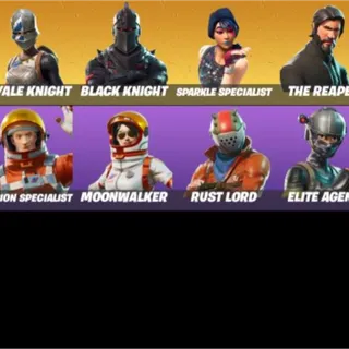 Fortnite account Og Black knight + Floss + Sparkle Specialist + The Reaper + Blue Squire…