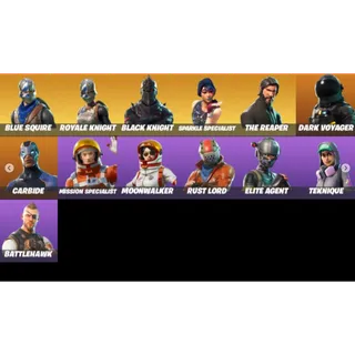 [PSN/PC/NINTENDO/XBOX] Fortnite account Og Black knight + Floss + Sparkle Specialist + The Reaper + Blue Squire…