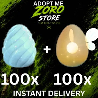 Adopt Me! 100X CRYSTAL EGGS AND 100x FAIRYTAIL EGGS| Fast & Safe Delivery | TRUSTED SELLER | 