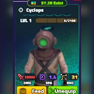 #2 CYCLOPS And #22 CYCLOPS SBTD SPONGEBOB TOWER DEFENSE