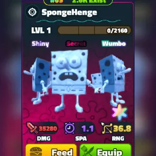 SW SUPERSTAR #63 SPONGHENGE 🌈RAINBOW🌈SERIAL 🌈 SBTD