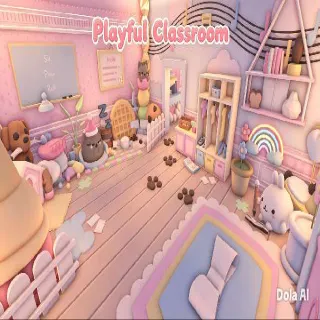 Adopt Me House Build Playful Room.