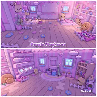 Adopt Me House Build Purple Playhouse