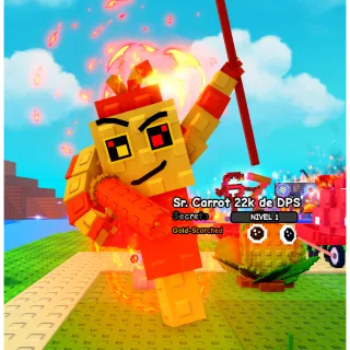 Mr Carrot - Gold Scorched 22k dmg lvl 1 Plants vs brainrots