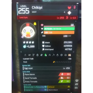 Chikipi pal modded stats worker