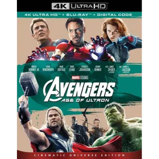 Avengers: Age of Ultron (2015) 4k MA code only  (JBES...)