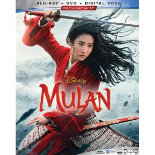 Mulan Live Action 2020 HD MA code only (9I6V...)