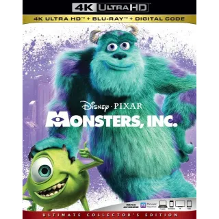 Monsters, Inc. MA 4k code only (0E0S...)