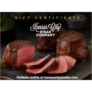 $500.00 KANSAS CITY STEAKS GIFT CARD