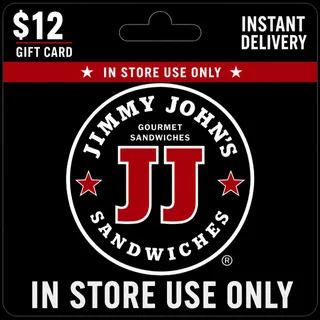 $12.00 Jimmy Johns Giftcard (In Store Use Only) [Instant Delivery]